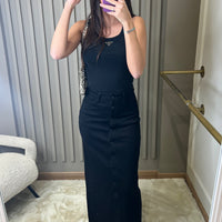 Jupe longue BUTTONS noire