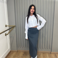 Jupe à pinces grise