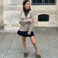 Cardigan à boutons beige