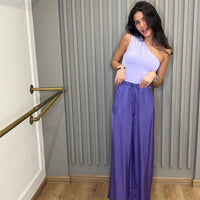Pantalon fluide violet