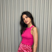 Débardeur rose maille