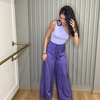 Pantalon fluide violet