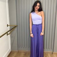 Pantalon fluide violet