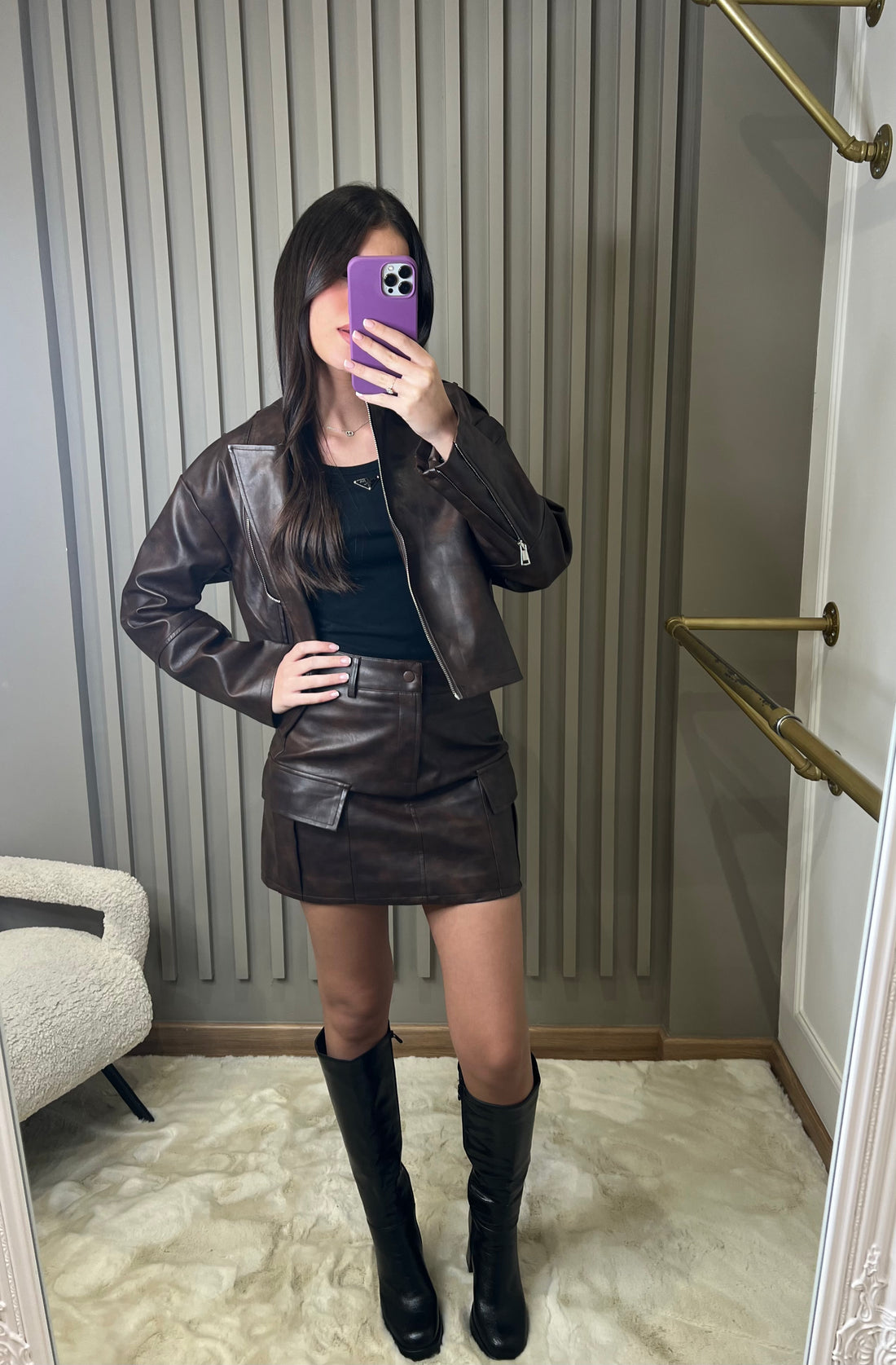 Perfecto PAOLA en simili cuir