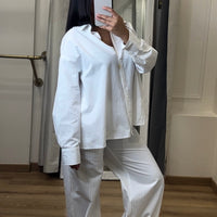 Ensemble rayée blanc