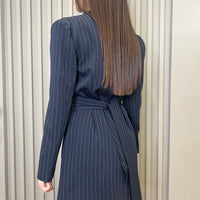 Robe blazer rayée