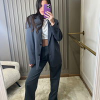 Blazer oversize gris