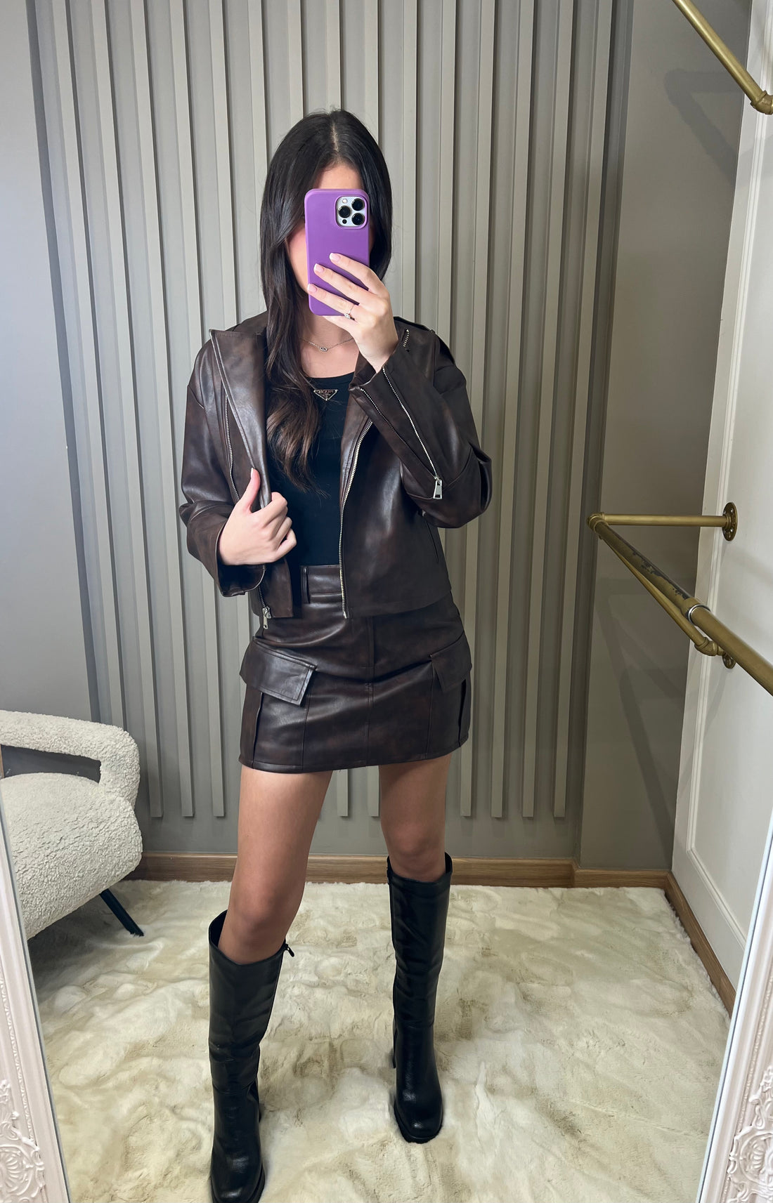 Perfecto PAOLA en simili cuir