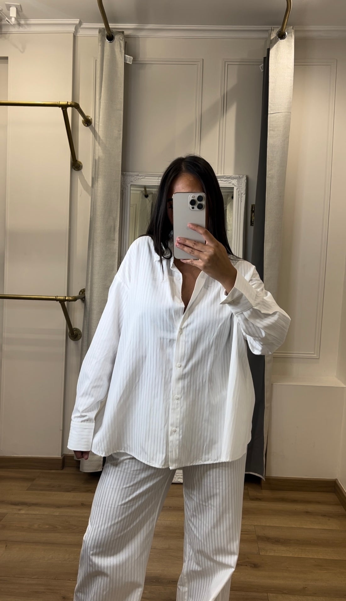 Ensemble rayée blanc