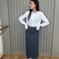 Jupe à pinces grise