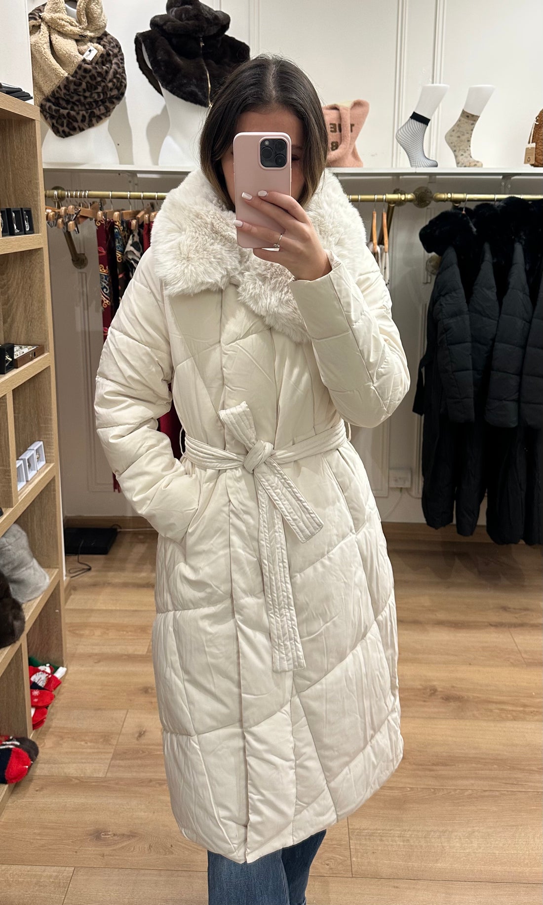 Doudoune longue Blanche