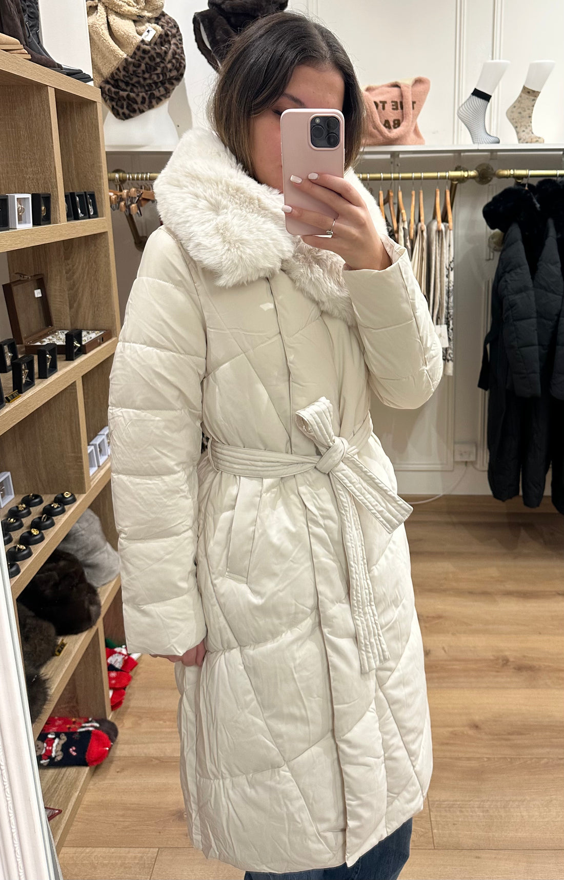 Doudoune longue Blanche