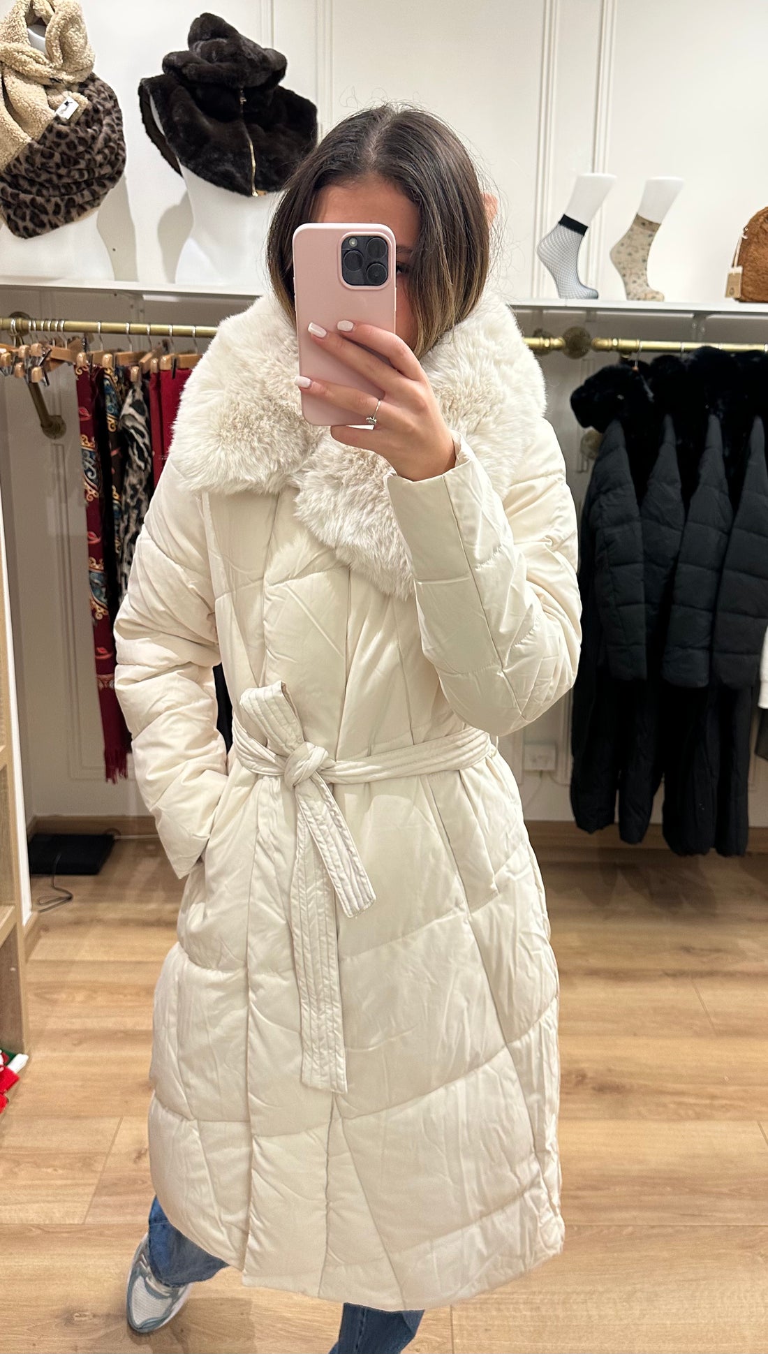 Doudoune longue Blanche