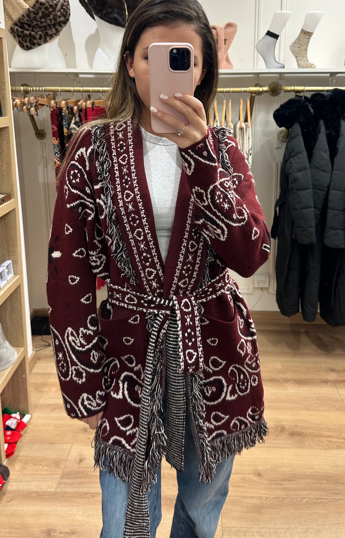 Poncho Bordeaux