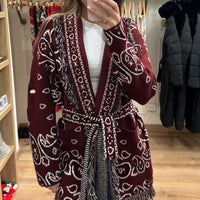 Poncho Bordeaux