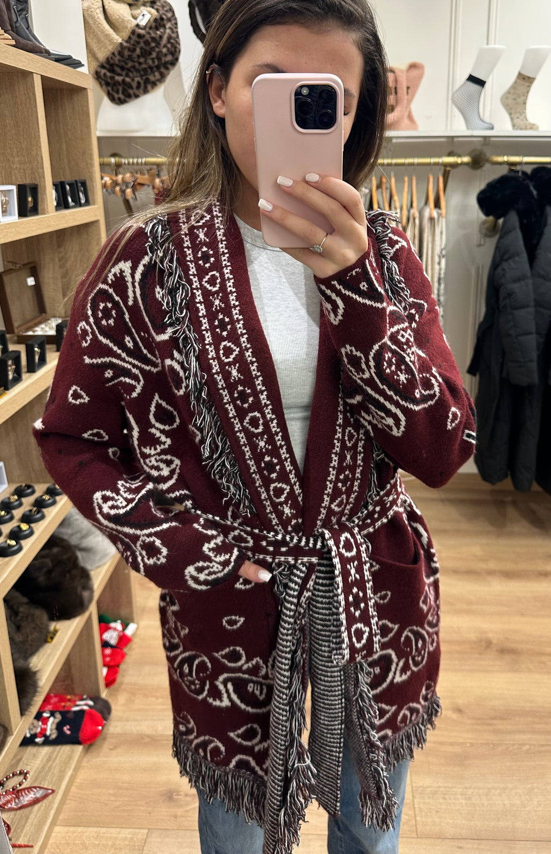 Poncho Bordeaux