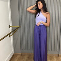 Pantalon fluide violet