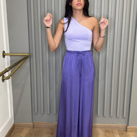 Pantalon fluide violet