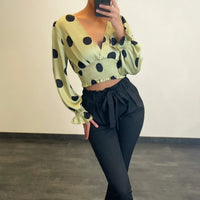 Pantalon ceinturé noir