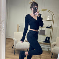 Jean mom stretch noir